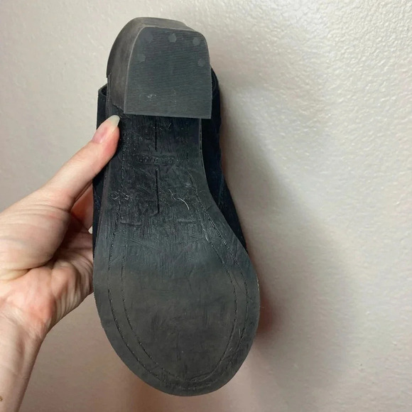 Dolce Vita Open Toed Suede Booties Size 8 Black Boots - Picture 2 of 10